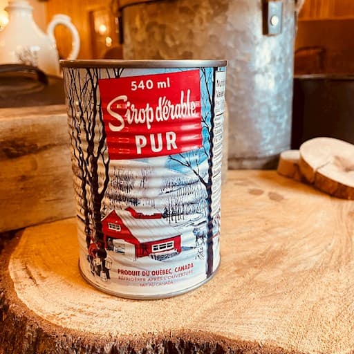 Canne de sirop d'érable pur 540 ml de l'Érablière Charbonneau